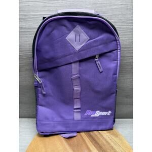 ProSport Multi-Pocket Front Loops Backpack with Beverage Pocket Purple NWT